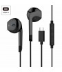 Fones De Ouvido Estéreo Pretos Tipo C